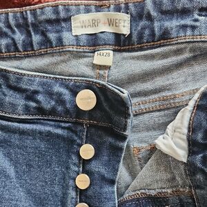 Warp + Weft Women's High Rise Dark Blue Jeans